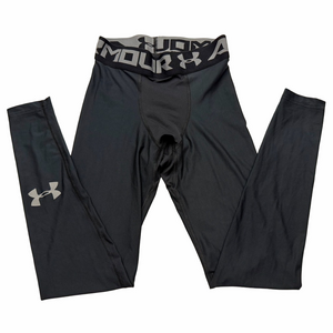 Under Armour Unisex Man Woman Black Gray Base Layer Activewear Leggings Tights